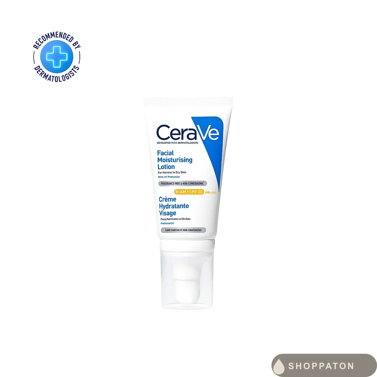 CeraVe AM Facial Moisturising Lotion SPF50 with Ceramides & Vitamin E for Normal to Dry Skin 52ml by CeraVe, available at Shoppaton Store Nigeria