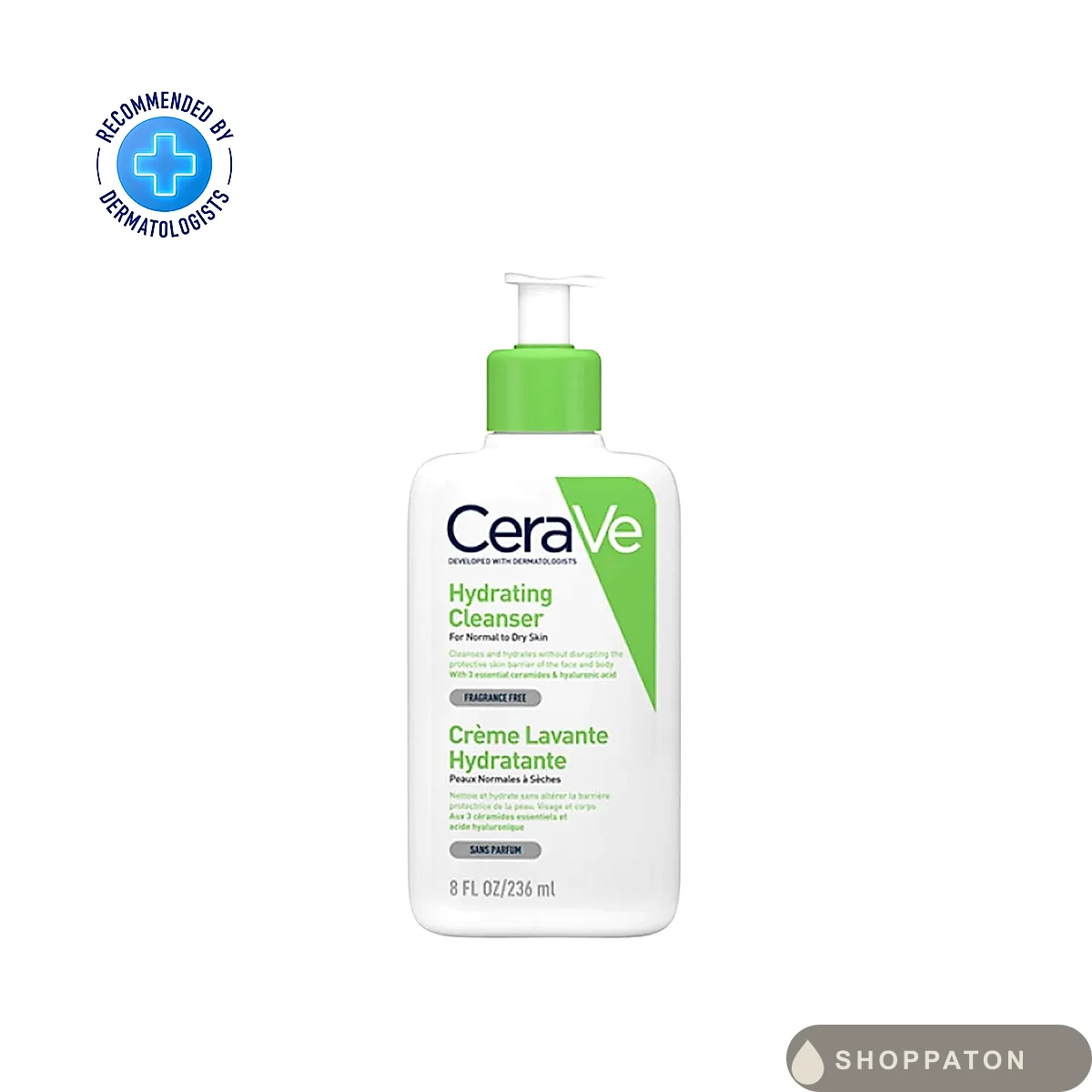 CeraVe Hydrating Cleanser for Normal to Dry Skin with Hyaluronic Acid and 3 Essential Ceramides by CeraVe, available at Shoppaton Store Nigeria