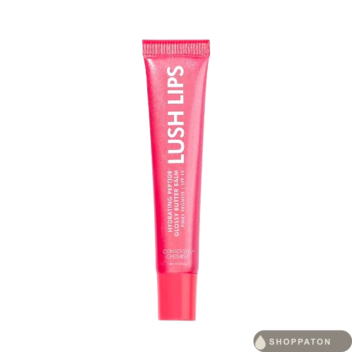 Conscious Chemist Pinky Promise Hydrating Peptide Glossy Butter Lip Balm SPF15 (15gm) by Conscious Chemist, available at Shoppaton Store Nigeria