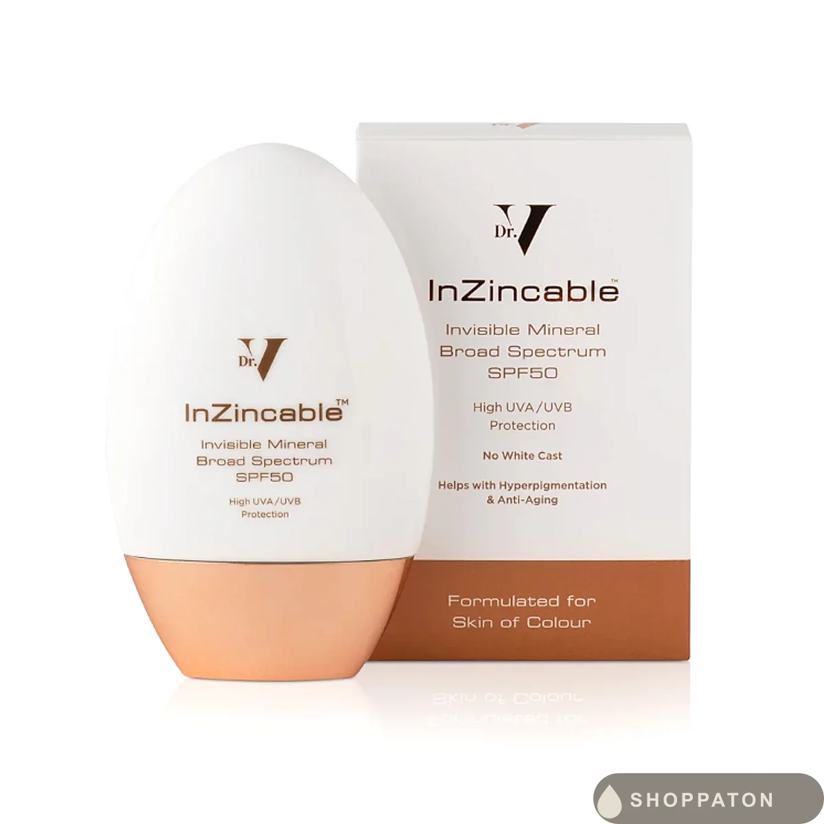 Dr V Anita Rattan InZincable Invisible Mineral Broad Spectrum SPF50 by Dr V, available at Shoppaton Store Nigeria
