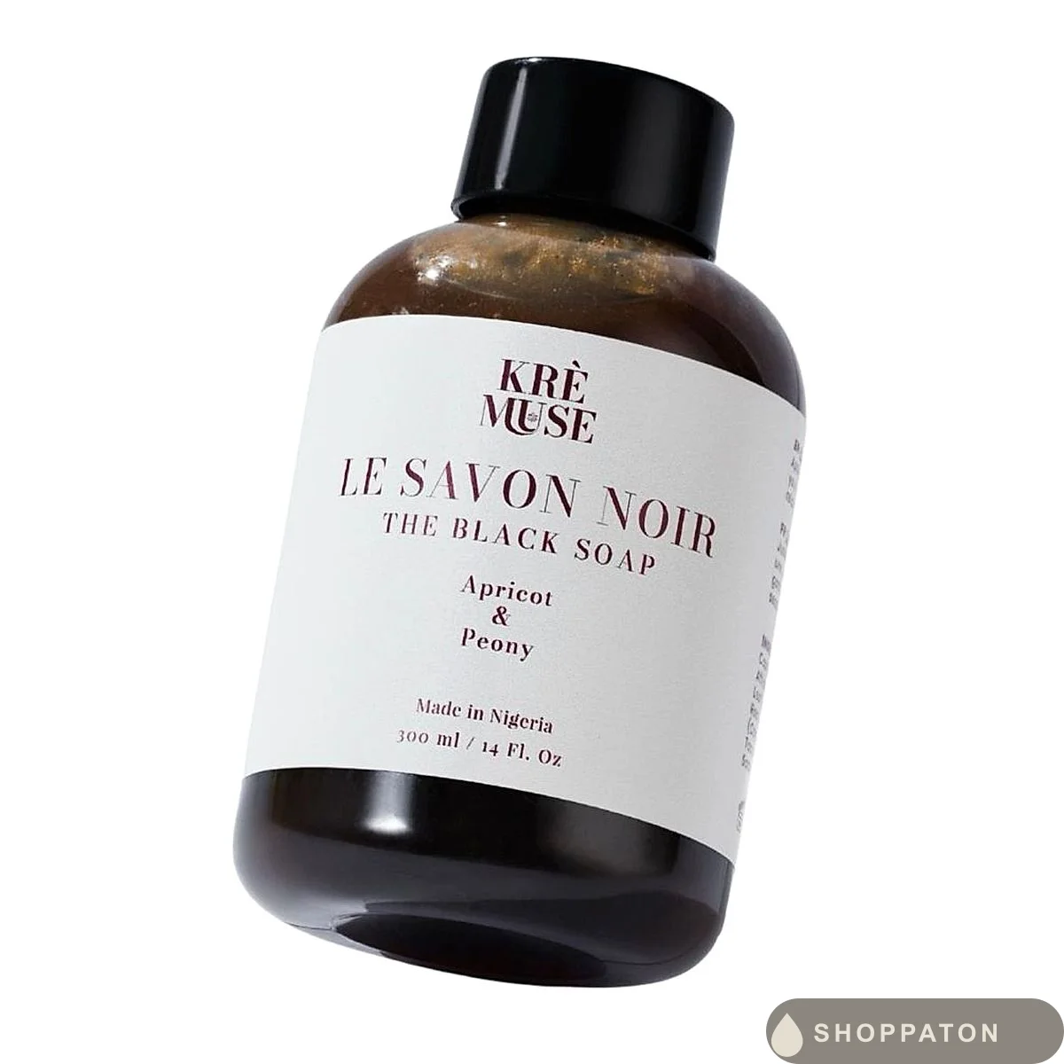 Krèmuse Le Savon Noir (The Black Soap) Apricot & Peony (300ml) by Krèmuse Le, available at Shoppaton Store Nigeria