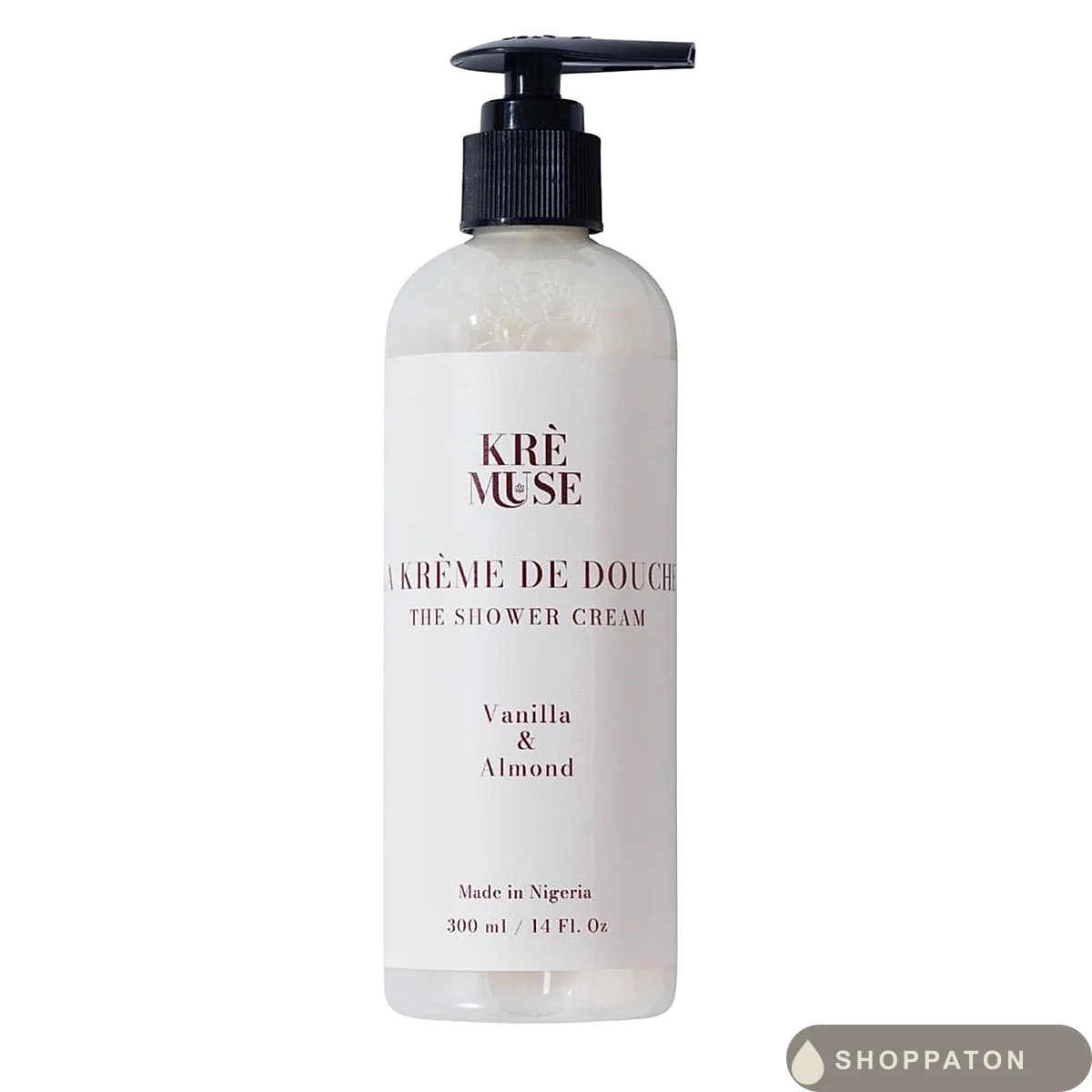 Krèmuse Vanilla & Almond Shower Cream (300ml) by Krèmuse Vanilla, available at Shoppaton Store Nigeria