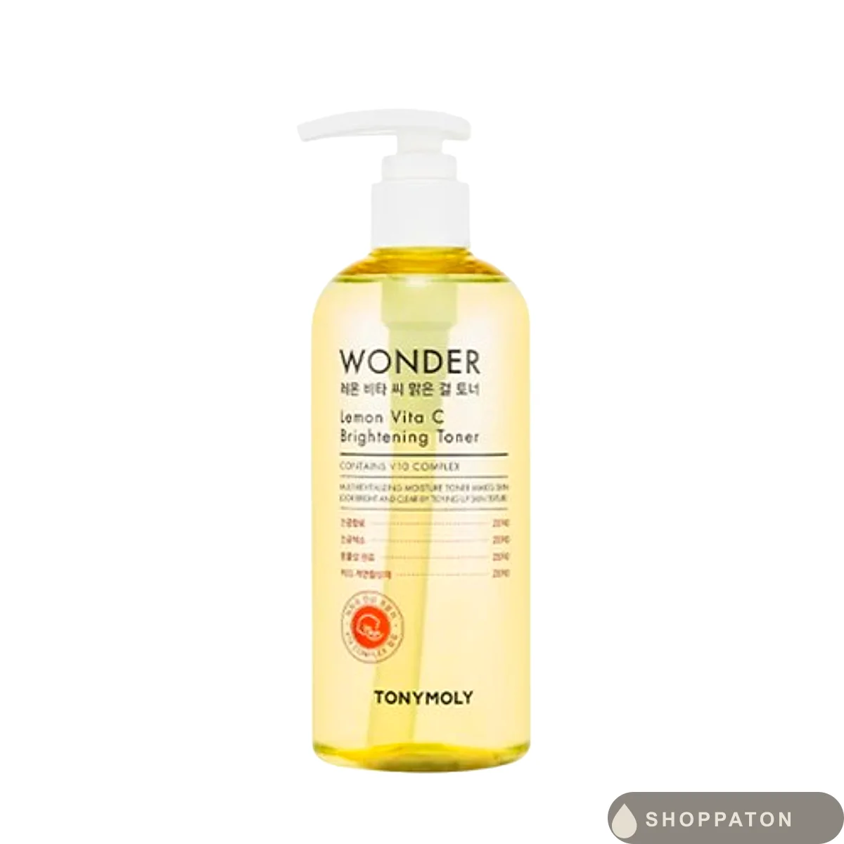 Tonymoly Wonder Lemon Vita C Brightening Toner 300ml by Tonymoly Wonder, available at Shoppaton Store Nigeria