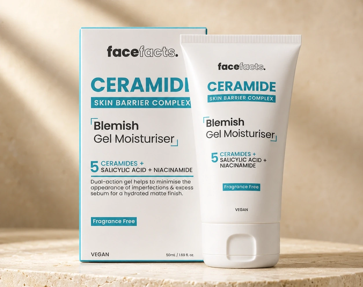 Facefacts Ceramide Blemish Gel Moisturiser 50ml | Shoppaton Store