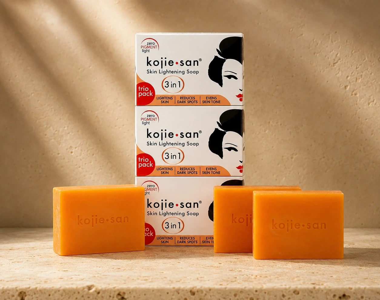 Kojie San skin lightening soap (Kojic Acid Soap) 100G pack of 3 | Shoppaton Store