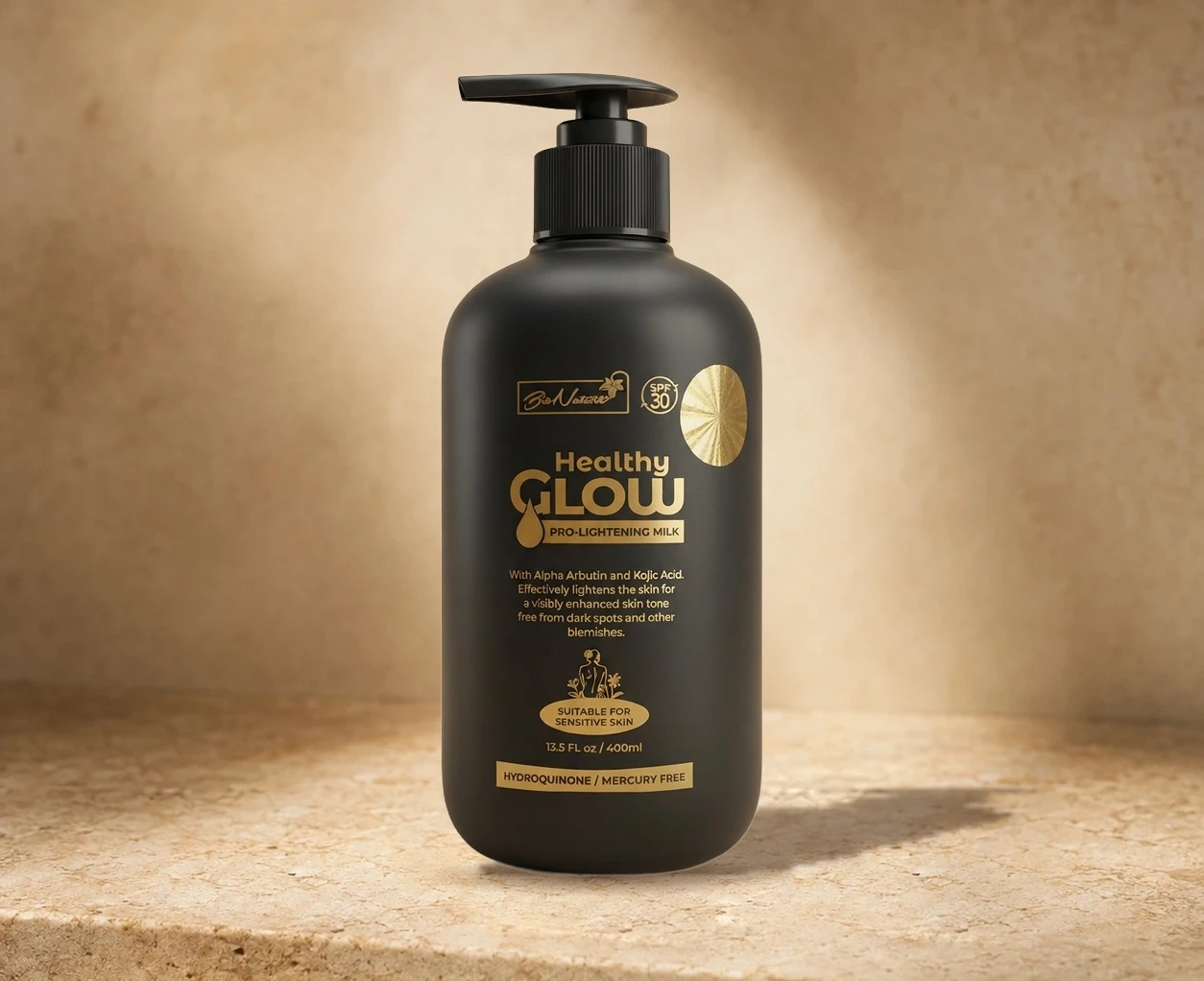 Bio Nature Healthy Glow Pro-Lightening Milk - 400ml | Shoppaton Store skincare Nigeria