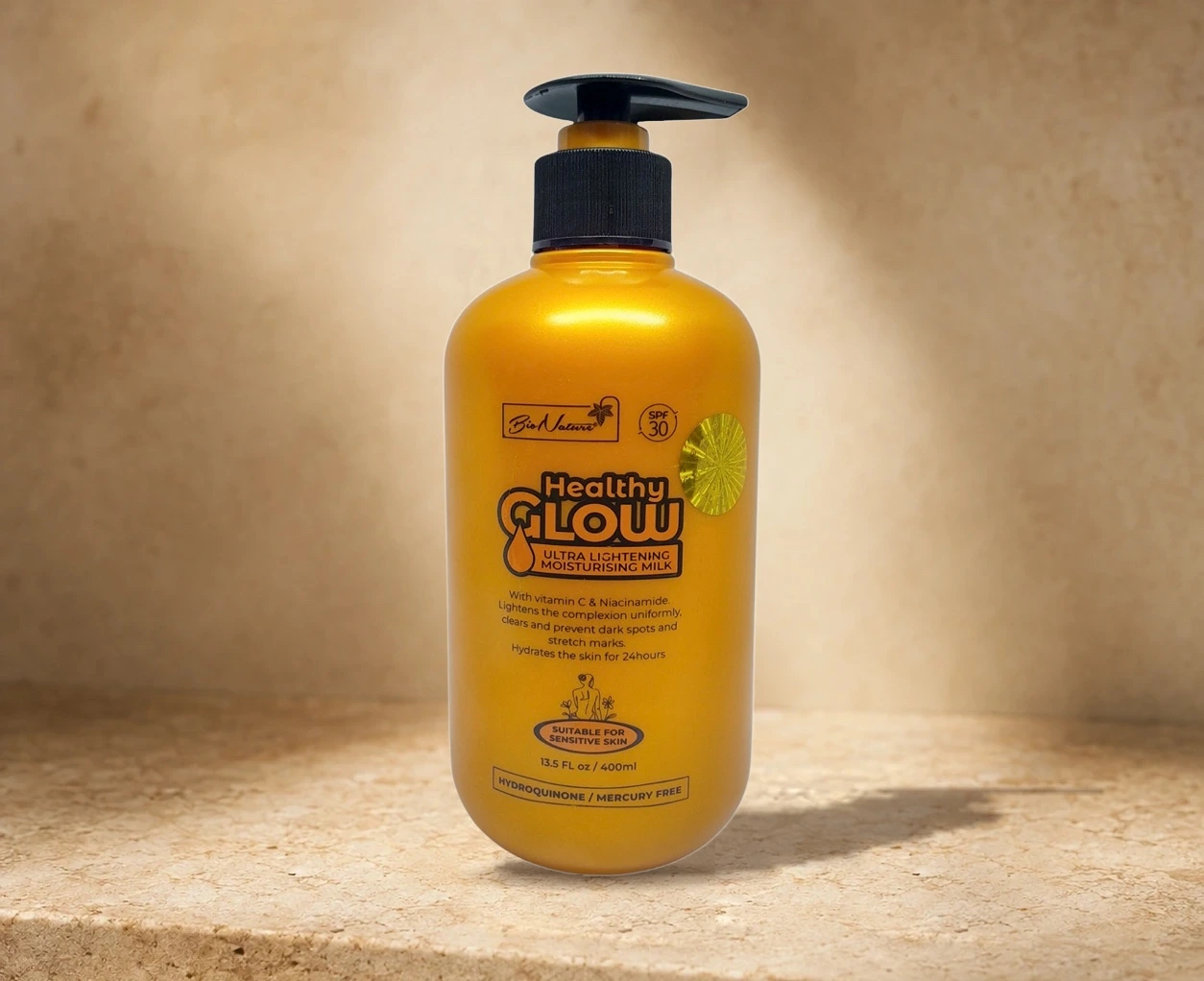 Bio Nature Healthy Glow Ultra Lightening Moisturising Milk -400ml | Shoppaton Store skincare Nigeria
