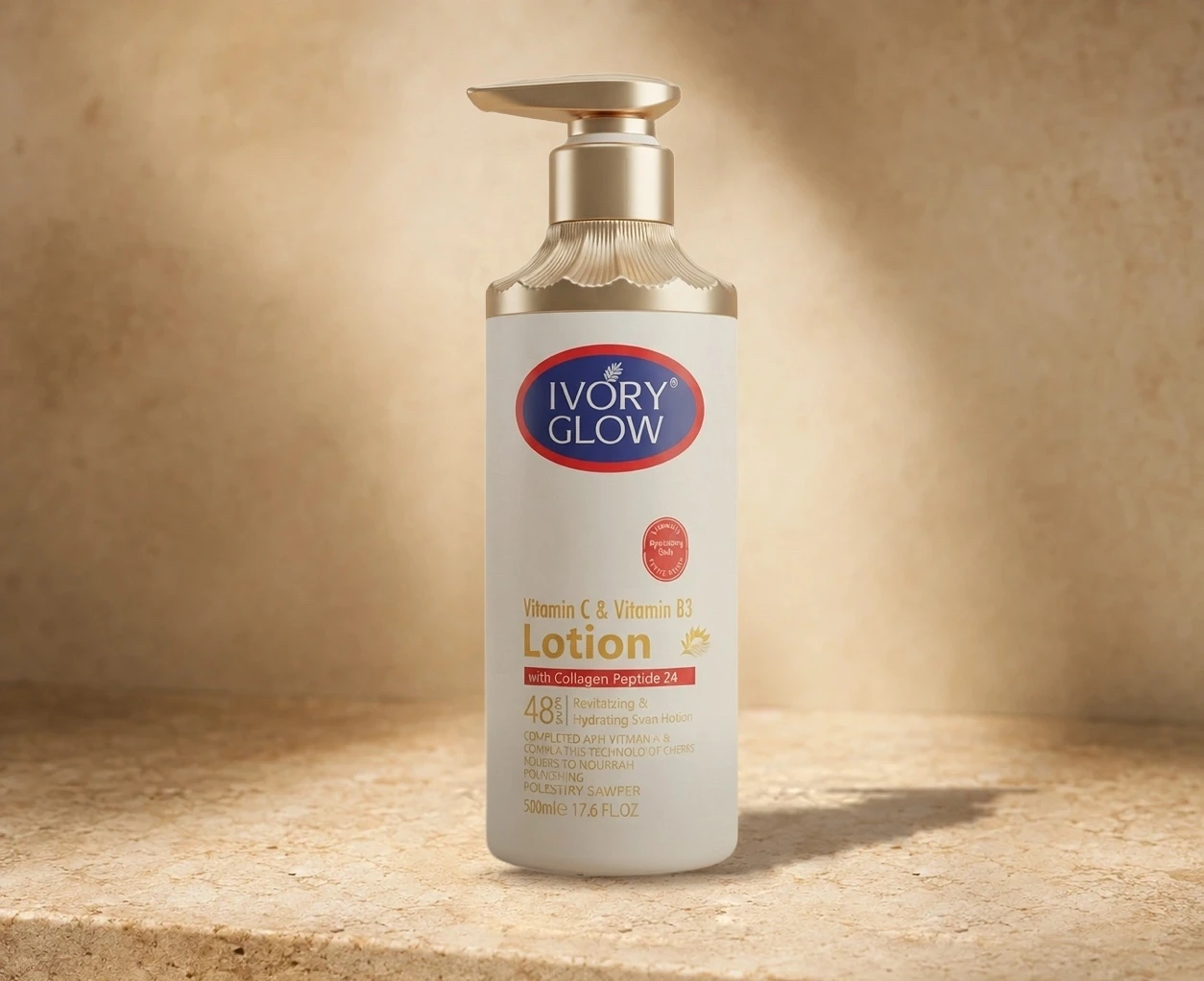 Ivory Glow Vitamin C & Vitamin B3 Lotion (with Collagen Peptide 24)-500ml | Shoppaton Store skincare Nigeria