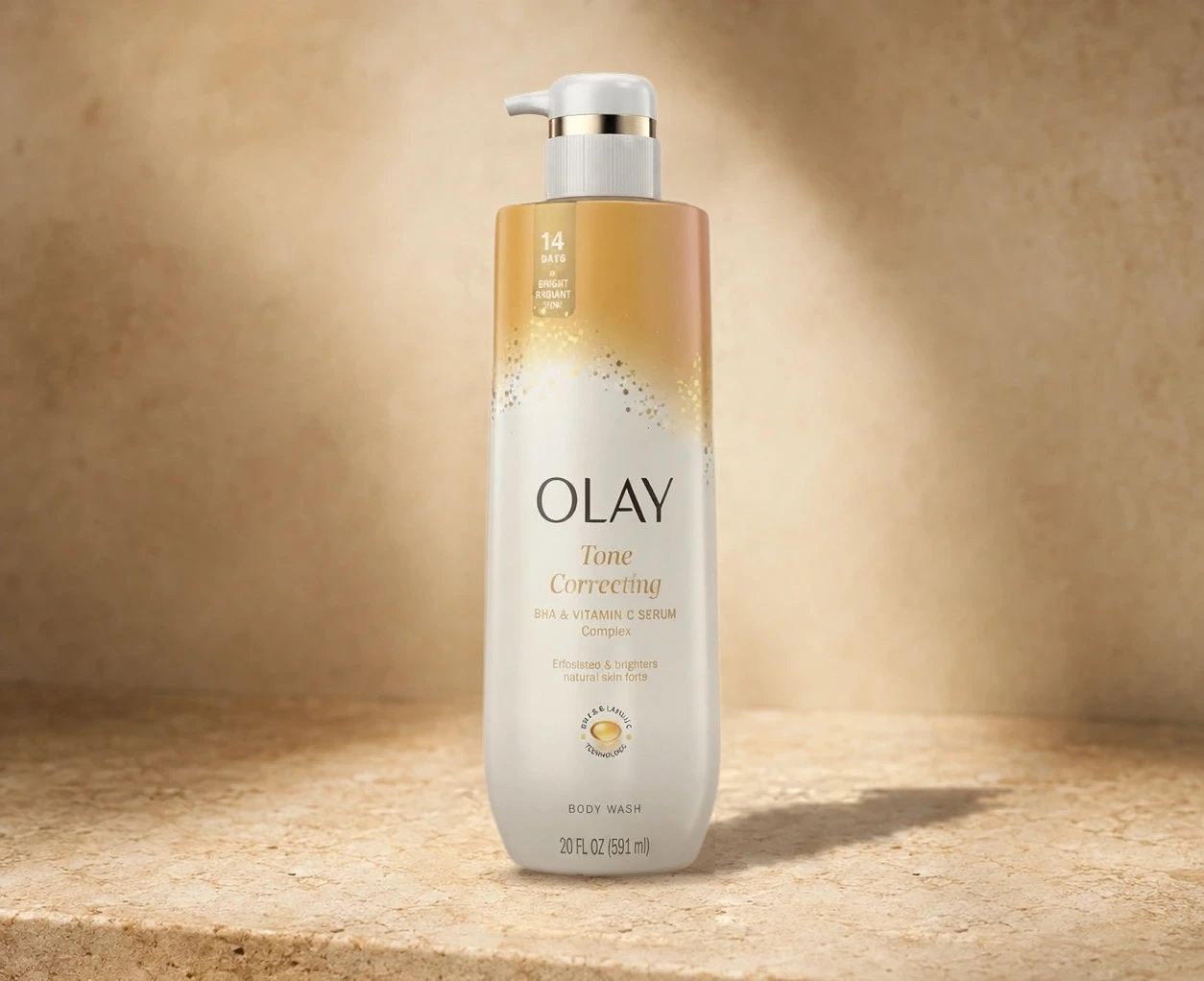 Olay Tone Correcting BHA & Vitamin C Serum Complex Body Wash 20oz (591ml) | Shoppaton Store skincare Nigeria